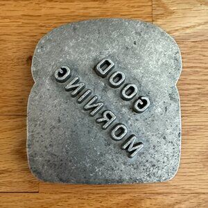 Vintage Toastmark Aluminum Good Morning Bread Stamp